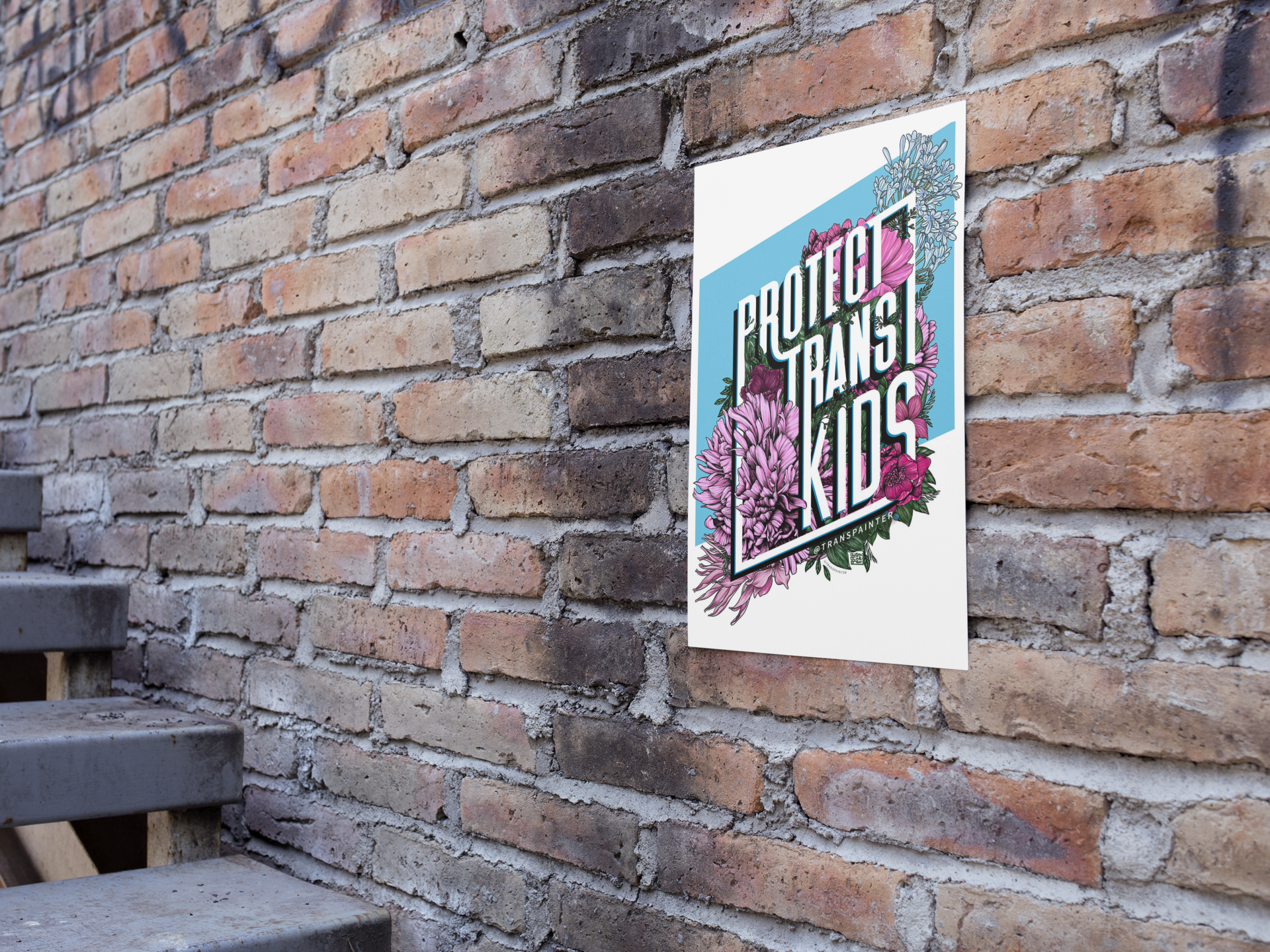 Transpainter - Wholesale Art Print - Protect Trans Kids Poster | Transgender Youth Art Print8