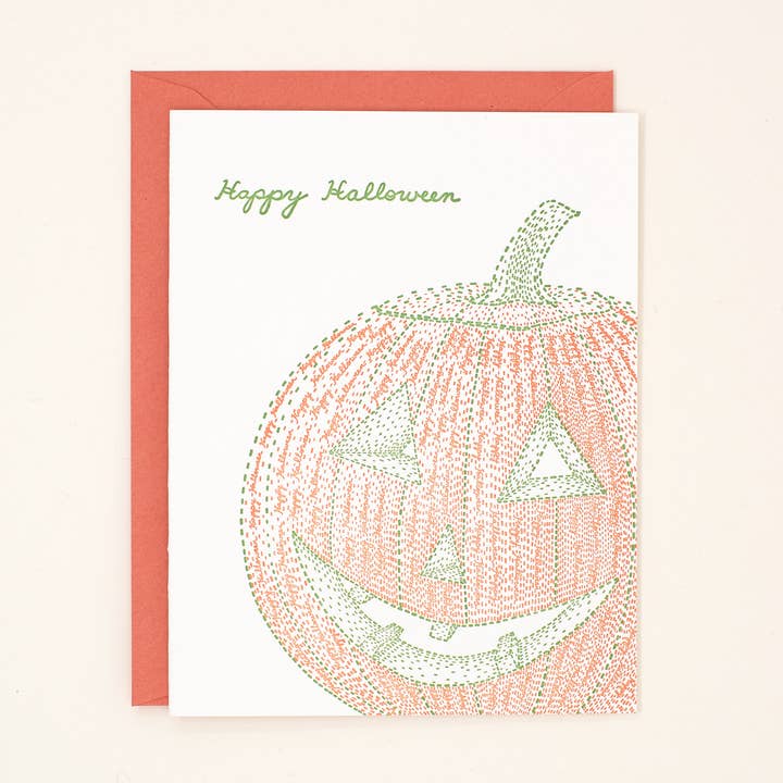 Halloween Letterpress Card - Boxed Set - Handprinted - Greeting Card for wholesale by Helen Edna