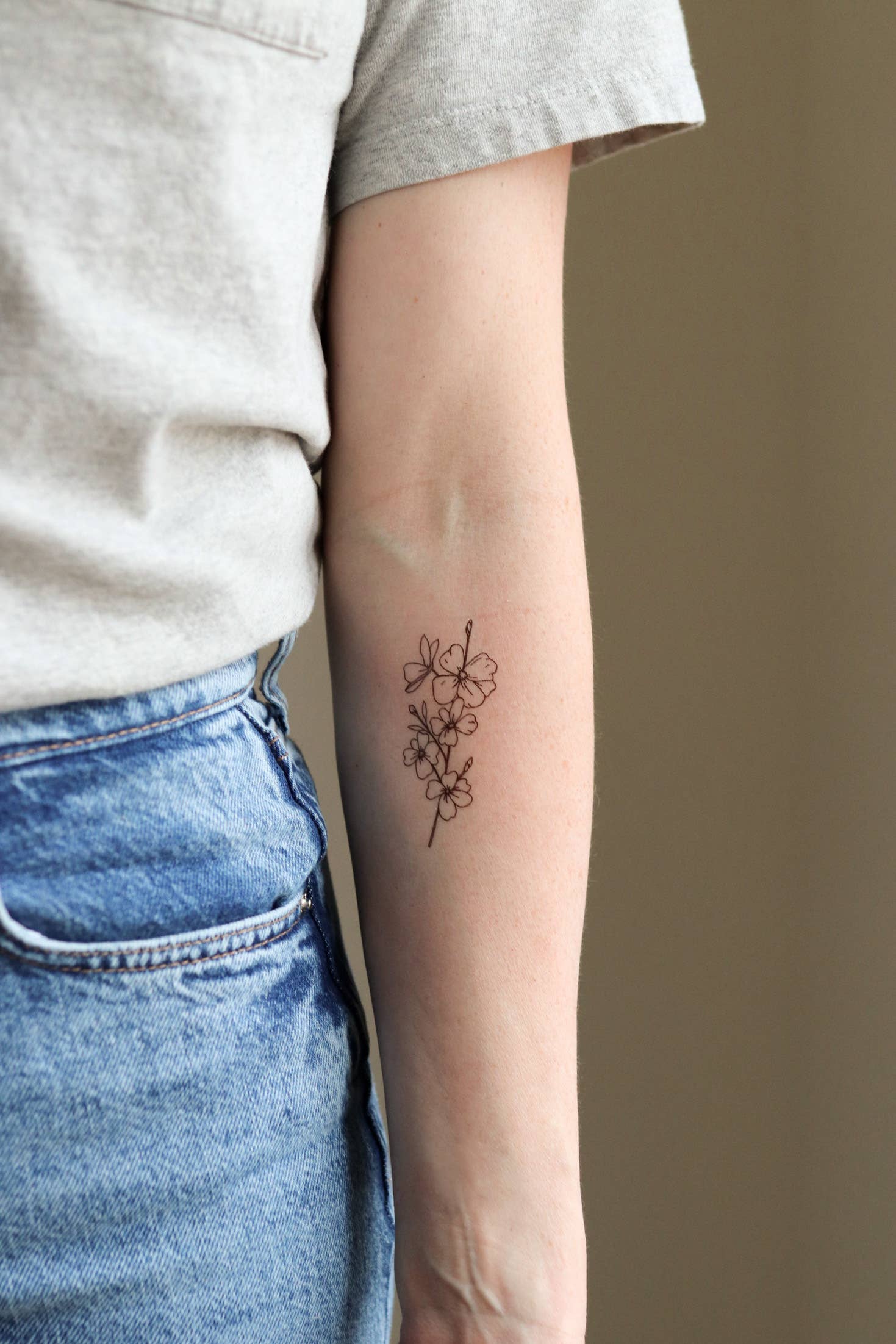 Saint Tattoos - Wholesale Temporary Tattoo - March Birth Flower - Cherry Blossom Temporary Tattoos1