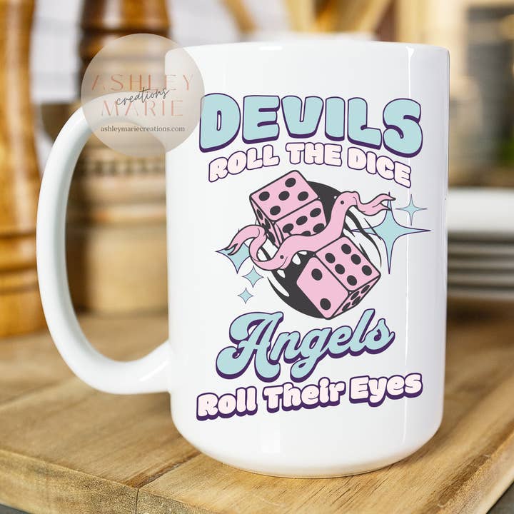 Devil Roll the Dice - Mug for wholesale by Ashley Marie Creations