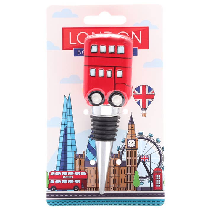 Puckator Ltd - Wholesale Wine Stopper - Ceramic London Icons Routemaster Bus Bottle Stopper