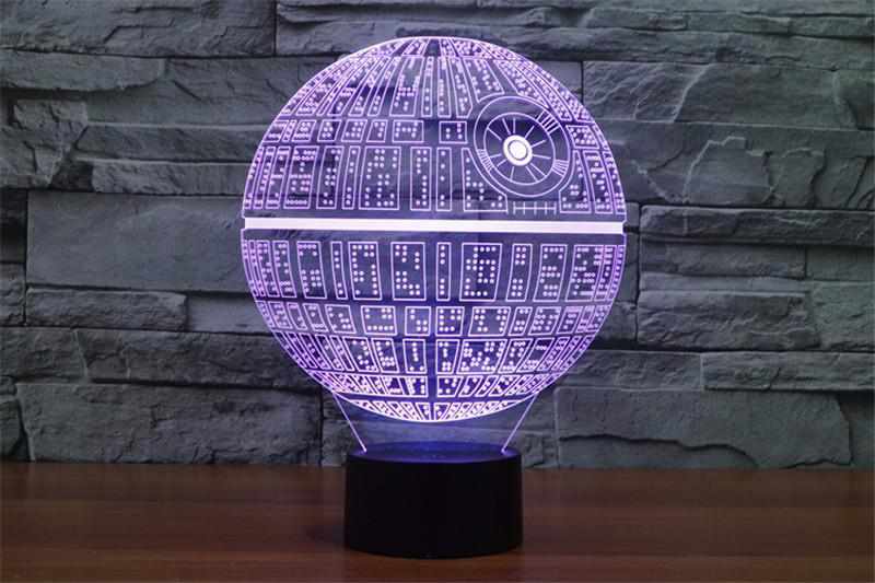 Banjeez - Wholesale Accent/Desk Lamp - Death Star 3D Illusion Lamp - Closeout Sale3