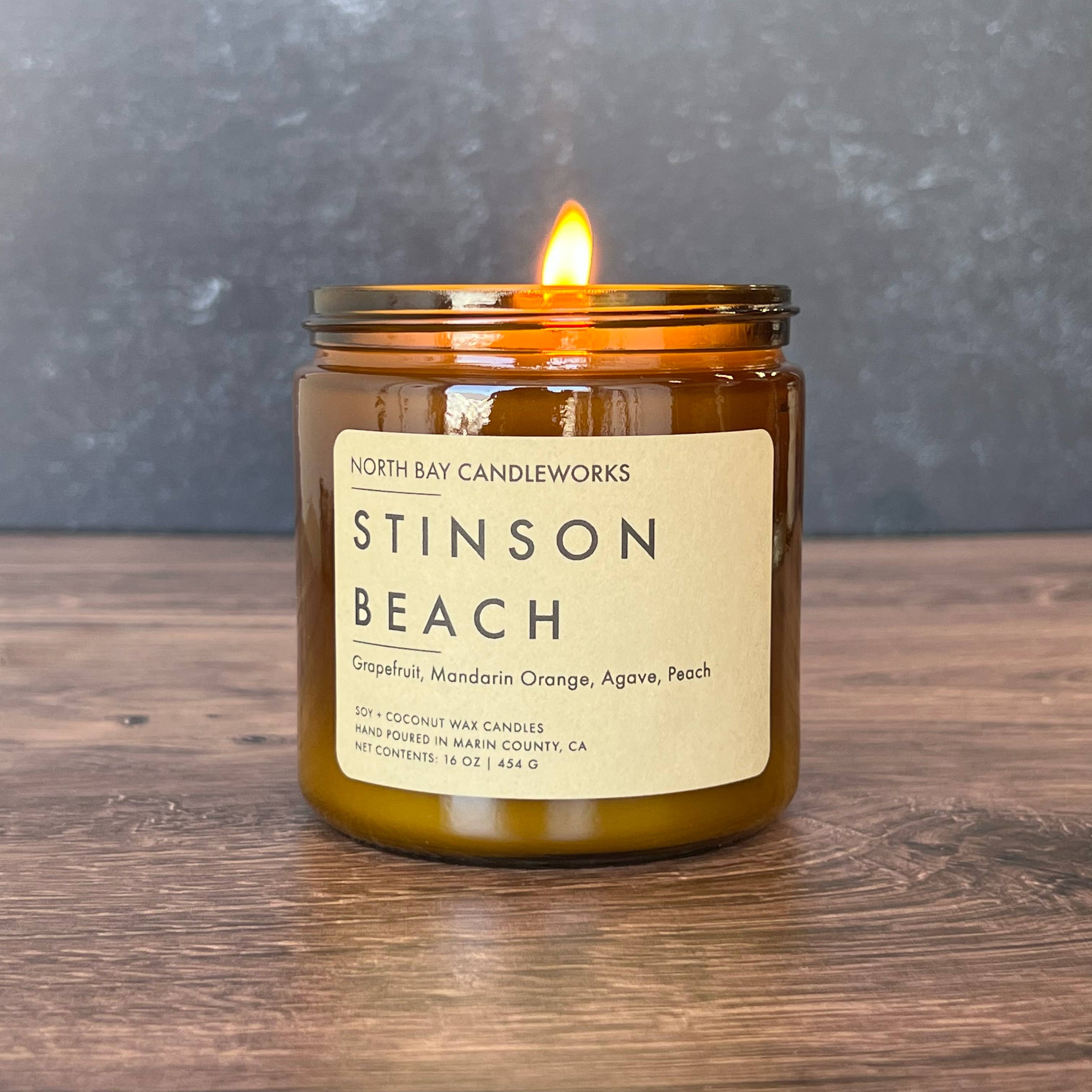 North Bay Candleworks - Wholesale Jar/Filled Candle - Stinson Beach (Large Size, 16 oz)