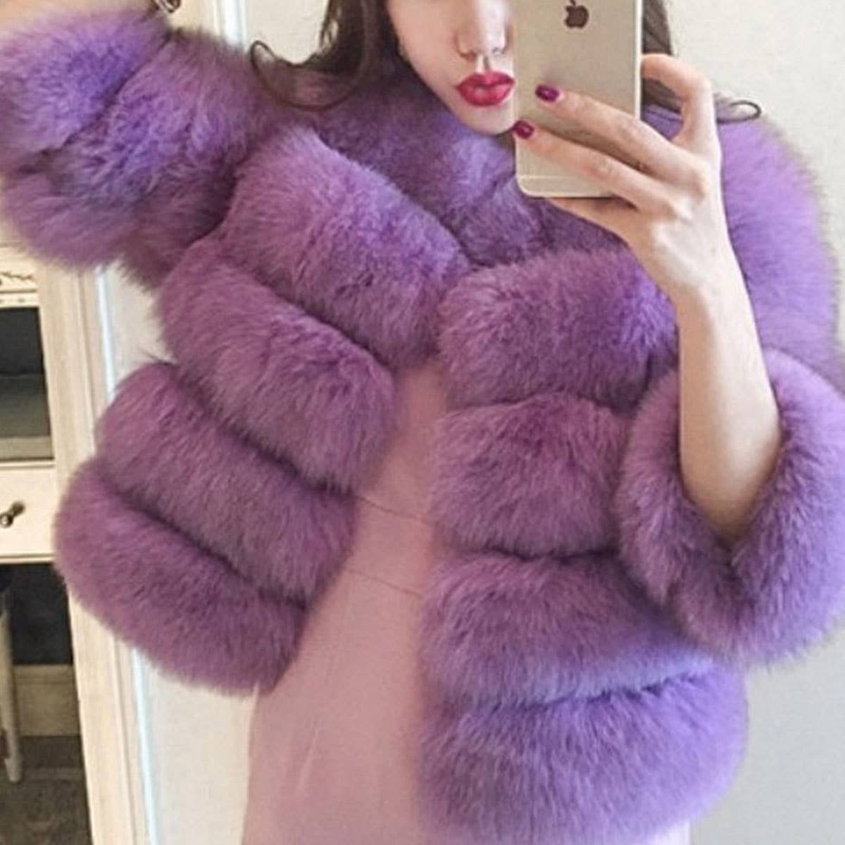ACCITY - Wholesale Fur/Faux Fur Coat - Women's - Chic Faux Fur Coat Women Short Fluffy Jacket_CWMM90480