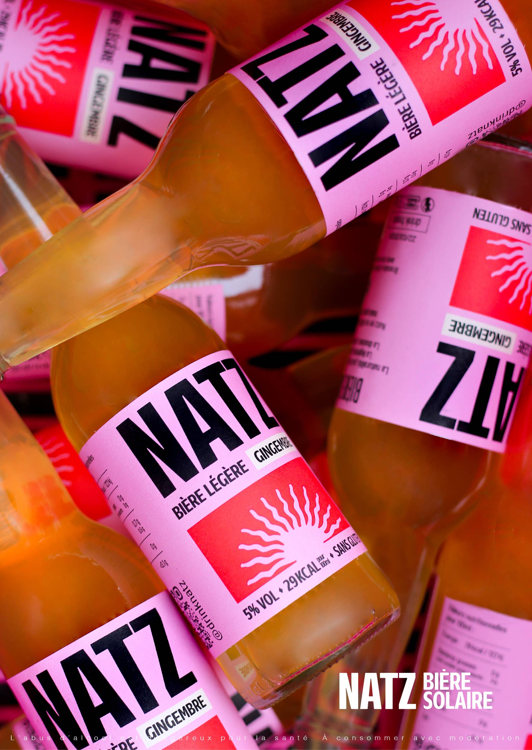 NATZ - Bière légère et solaire - Wholesale Non-Alcoholic Beer - NATZ - Ginger Light Beer (5% vol)1