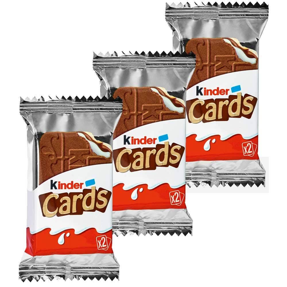 Snacky Candy - Wholesale Chocolate Bar - Kinder Cards Creamy Milk & Cocoa Layers T2 0.9 oz 30 count3