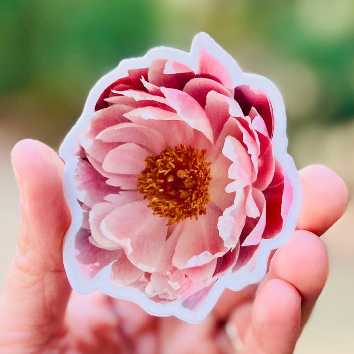 Pivoine {autocollant} pour la vente par Uncle Dunc's Sticker Shoppe