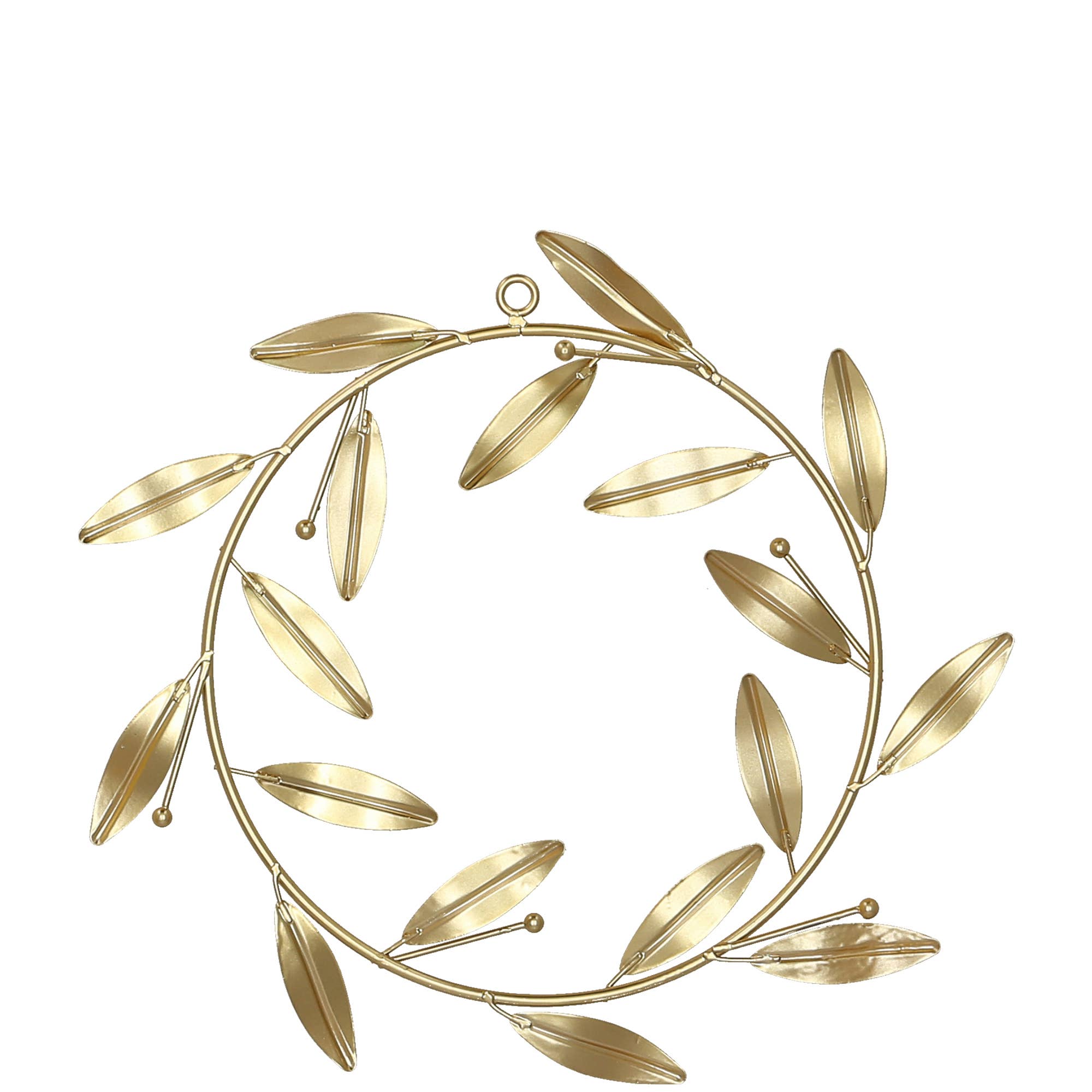 Vosteen - Wholesale Wreath - Evy metal wreath for hanging, D20cm, gold0
