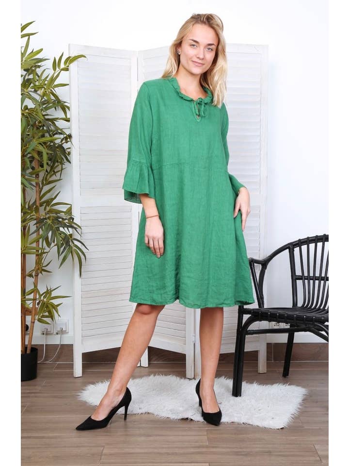 LÉA & LUC - Wholesale Dress - Women's - Short dress in 100% linen REF.134433