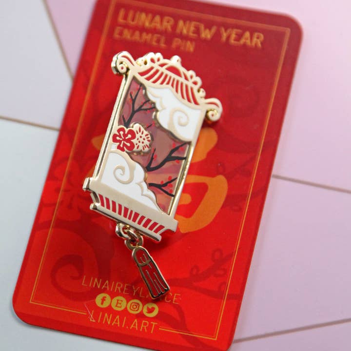 Linai - Wholesale Lapel Pin/Button - Lantern Series: Lunar New Year Enamel Pin