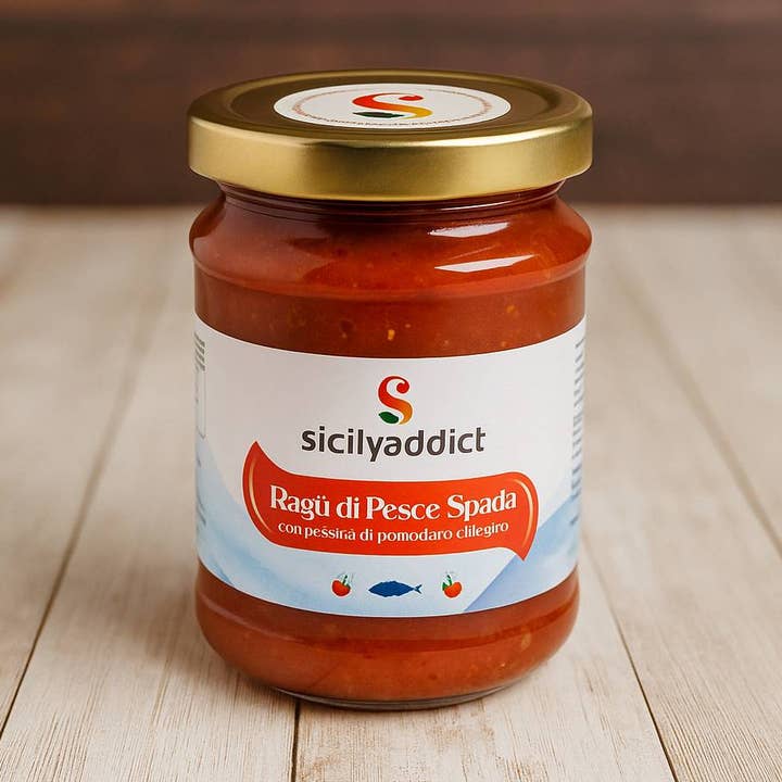 Sværdfisk ragù 190gr for engroshandel hos Sicilyaddict