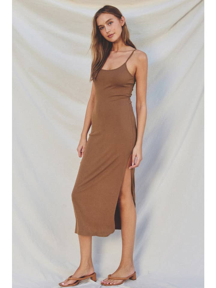 Dress Forum - Vente Robe – femme - Robe longue moulante en tricot côtelé (1)22