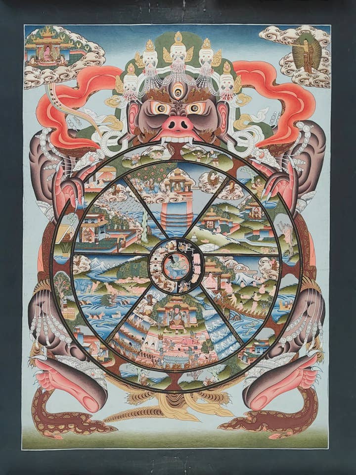 Buddhist hand painted thangka for wholesale by NG ART LABS