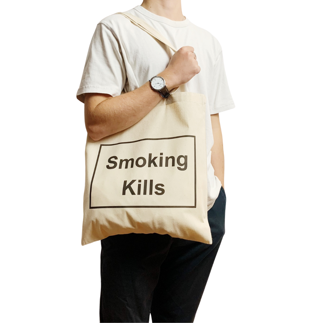 ZZZEBRAAA LIMITED - Wholesale Tote Bag - Unisex - Smoking Kills Canvas Indie Tote Bag for Festivals Raves1