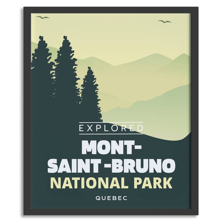 Cartaz 'Explorado' do Parque Nacional Mont-Saint-Bruno por atacado de Canada Untamed