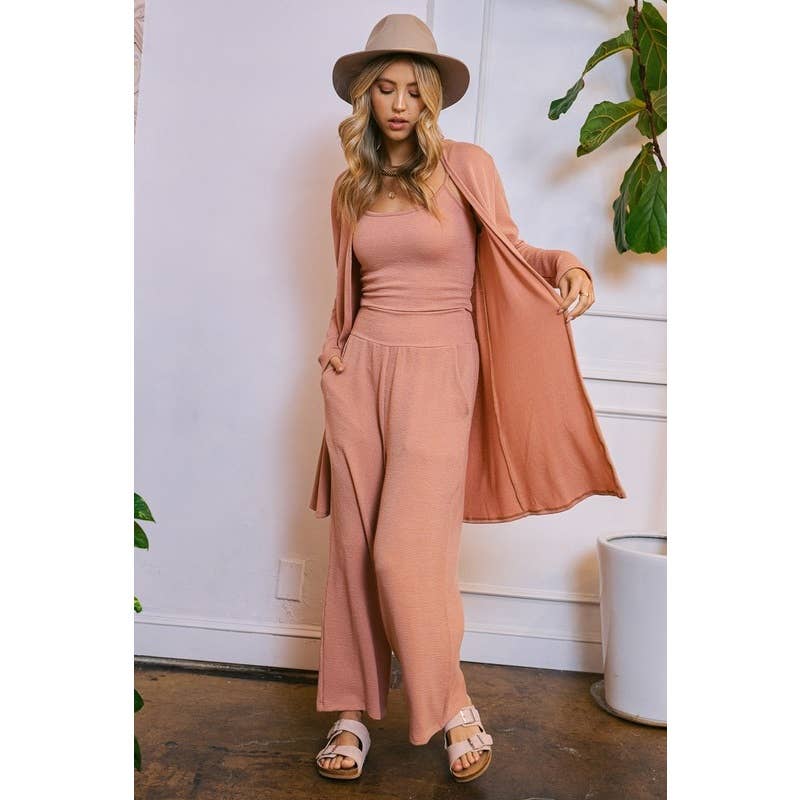 Phil Love – Großhandel Set aus Oberteil und Hose (NICHT Loungewear) – Damen – Solider Cardigan, 3-teiliges Set — ideal für den täglichen Gebrauch15