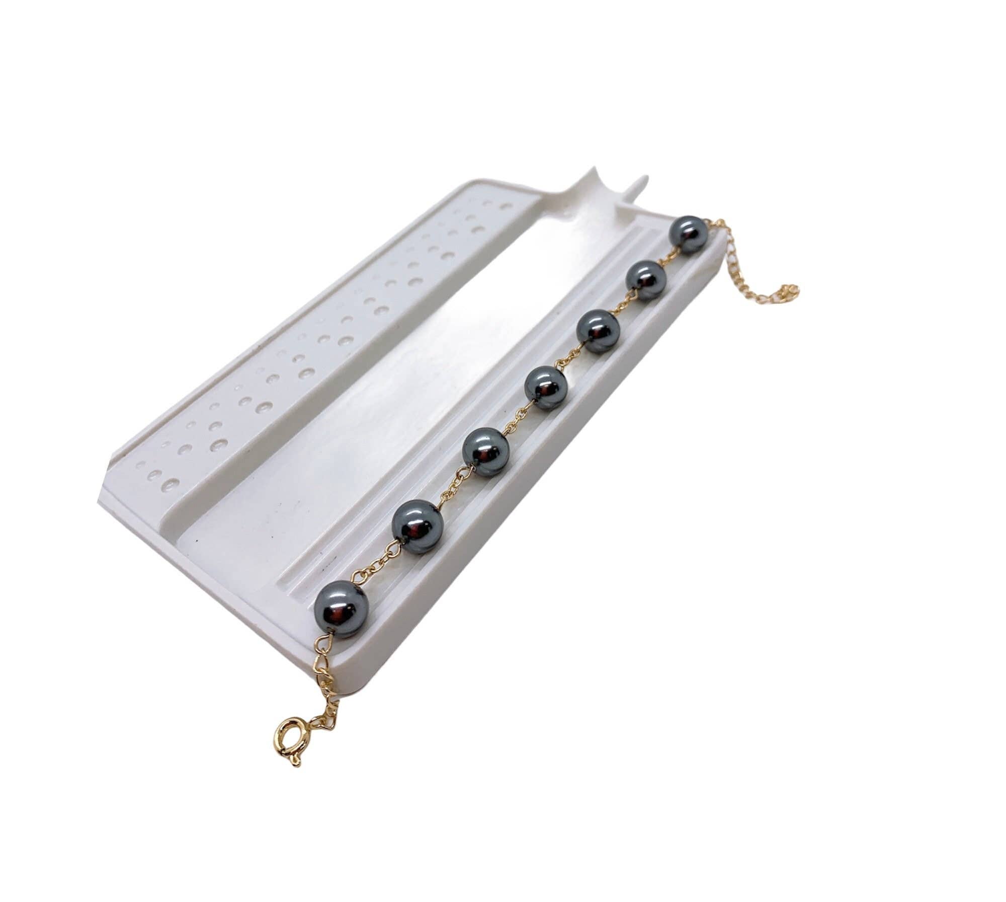 Anela's Jewelry - Venta al por mayor Pulsera de cuentas - Pulsera de cadena de oro Hamilton con perlas de concha1