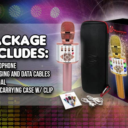 Mainstream Source - Wholesale Musical Instrument - Mainstream Source® Wireless Bluetooth Karaoke Microphone – H17