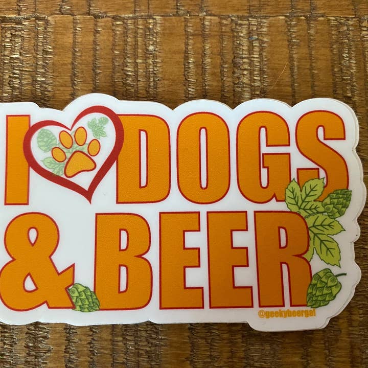 Autocollants « J'aime les chats ou les chiens » et pour la vente par GeekyBeerGal