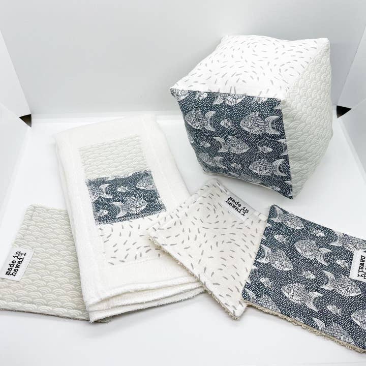 Ivy & Co. - Wholesale Wash Cloth - Kids & Baby - Eco-Cloth - Sage Scallops - Made To Order3