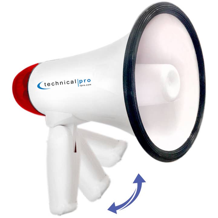Technical Pro - Vente Jouet classique – enfant - Mégaphone PA Bullhorn avec sirène intégrée et fonction d'enregistrement