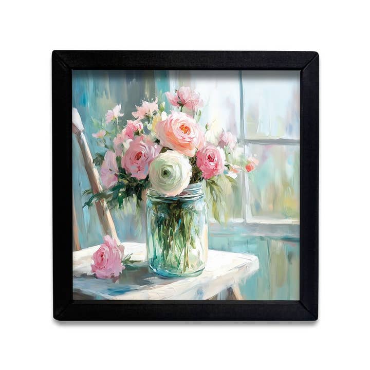 ACR122 Morning Blooms Box Frame for wholesale by JanMichaels Art & Home