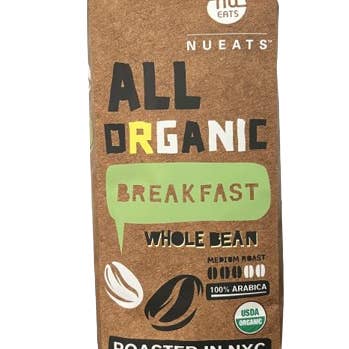 Nueats, Organic Coffee Whole Bean, BREAKFAST - MEDIUM ROAST for wholesale by NuEats