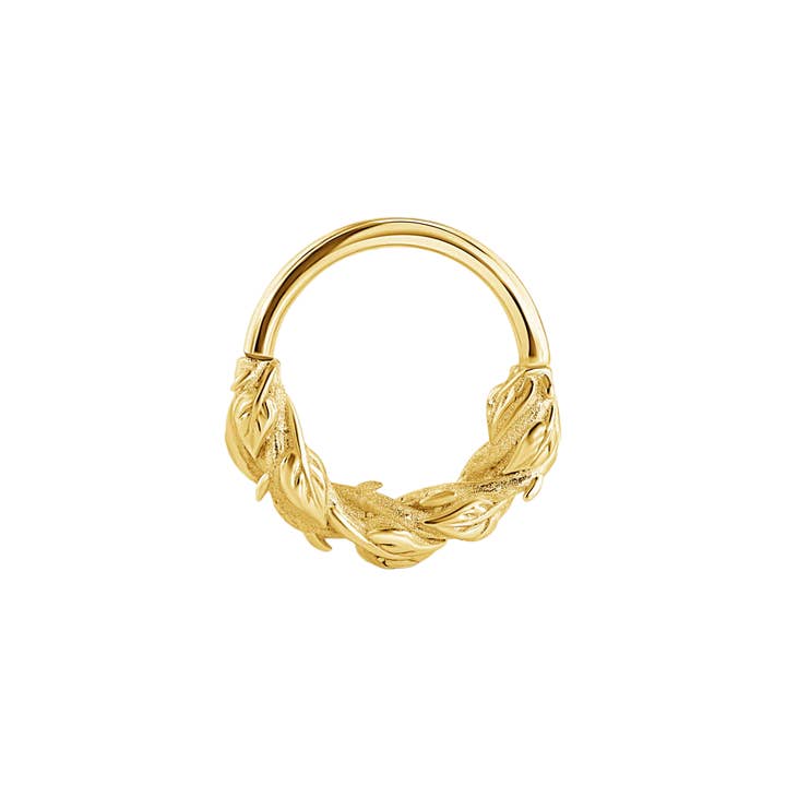 Sandblasted Thorns Seamless Ring – 14K Gold Textured Design for wholesale by Piercing-zone