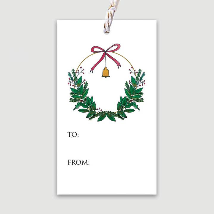 Etiqueta presente da coroa de sino por atacado de Lamb + Joy