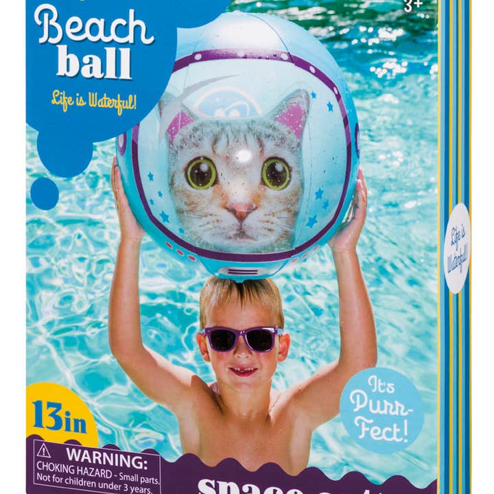 Toysmith - Wholesale Inflatable Toy - Kids & Baby - Space Cat Inflatable Beach Ball