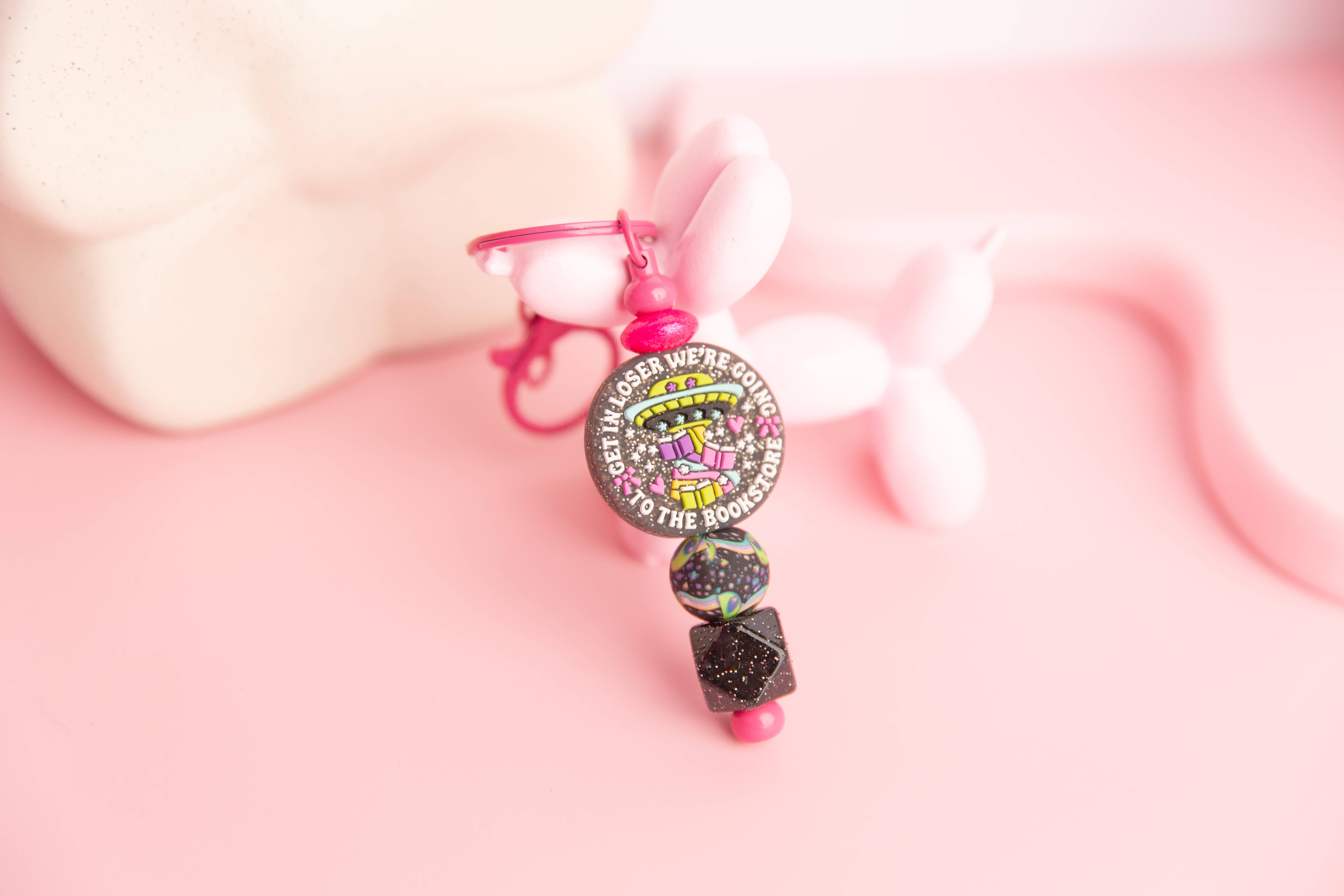 The Blush Hut - Wholesale Keychain - Women's - Get in Loser Keychain – Book Lover Accessory0