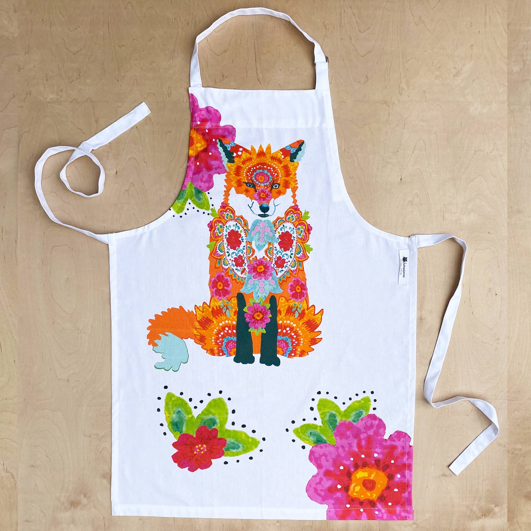 katzpajamas - Wholesale Tea Towel - Fox Kitchen Tea Towel Flour Sack Cotton2