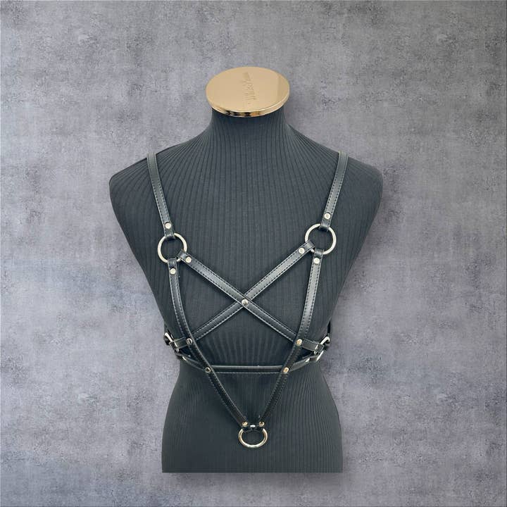 Funk Plus - Wholesale Belt - Women's - XH245M VEGAN LEATHER PENTAGRAM HARNESS5