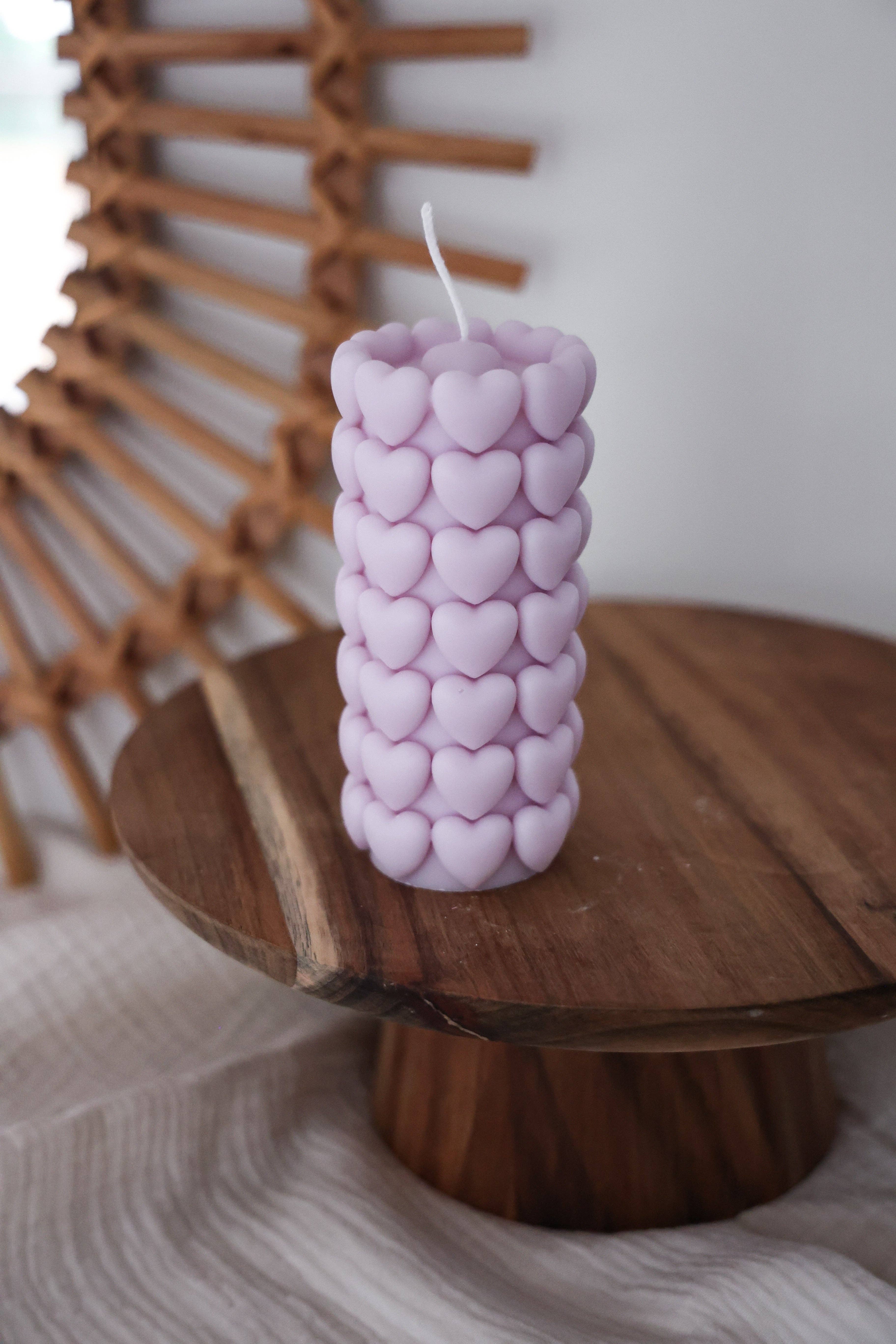 Niki Candle - Wholesale Pillar Candle - Heart Bubble Column6