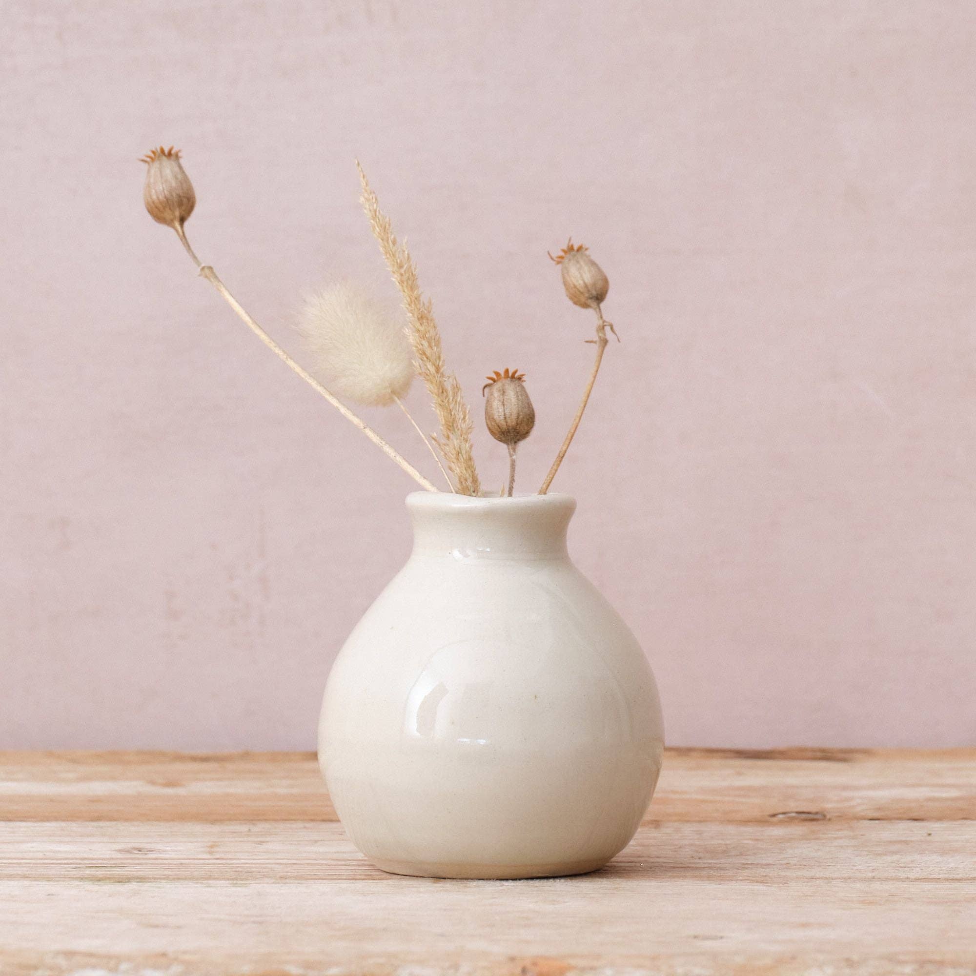 Botanique Workshop - Wholesale Vase - Hand Thrown Ceramic Bud Vase | Clear | 3 Styles Available6