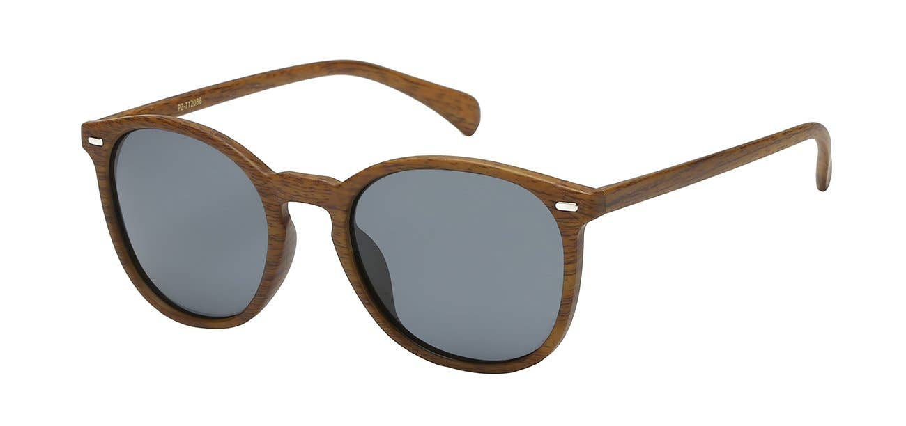 Luna Sunglasses - Wholesale Sunglasses - Unisex - Unisex sunglasses with polarized wood grain frame2
