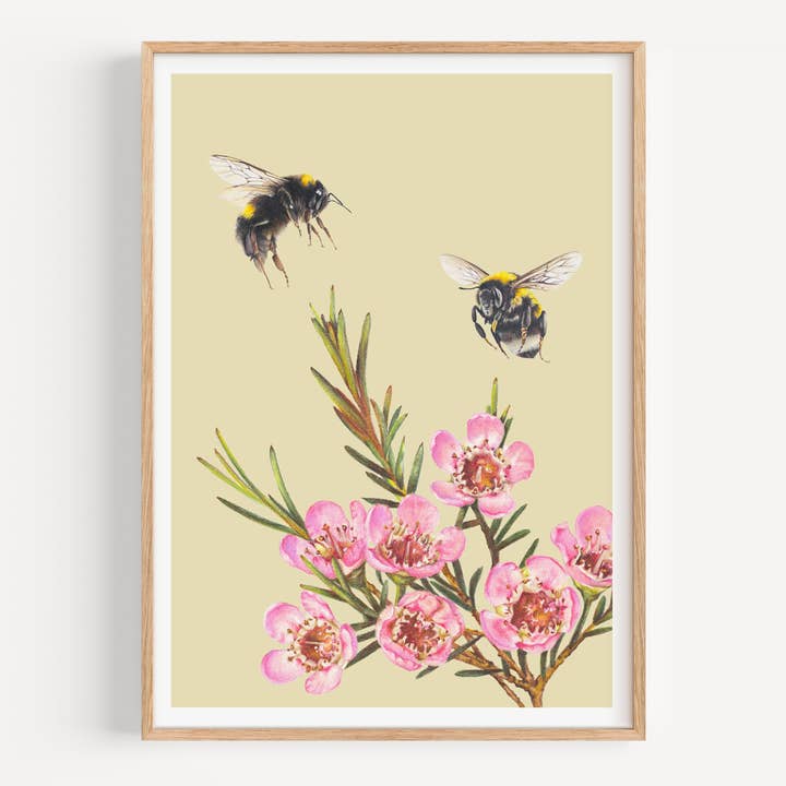 Hommels & wasbloemen - Fijnkunstdruk voor wholesale door Hayley Wilson