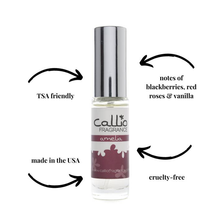 Callio Fragrance - Wholesale Perfume/Eau de Toilette - Amelia Travel Perfume|blackberry, rose, and vanilla|.25 oz1