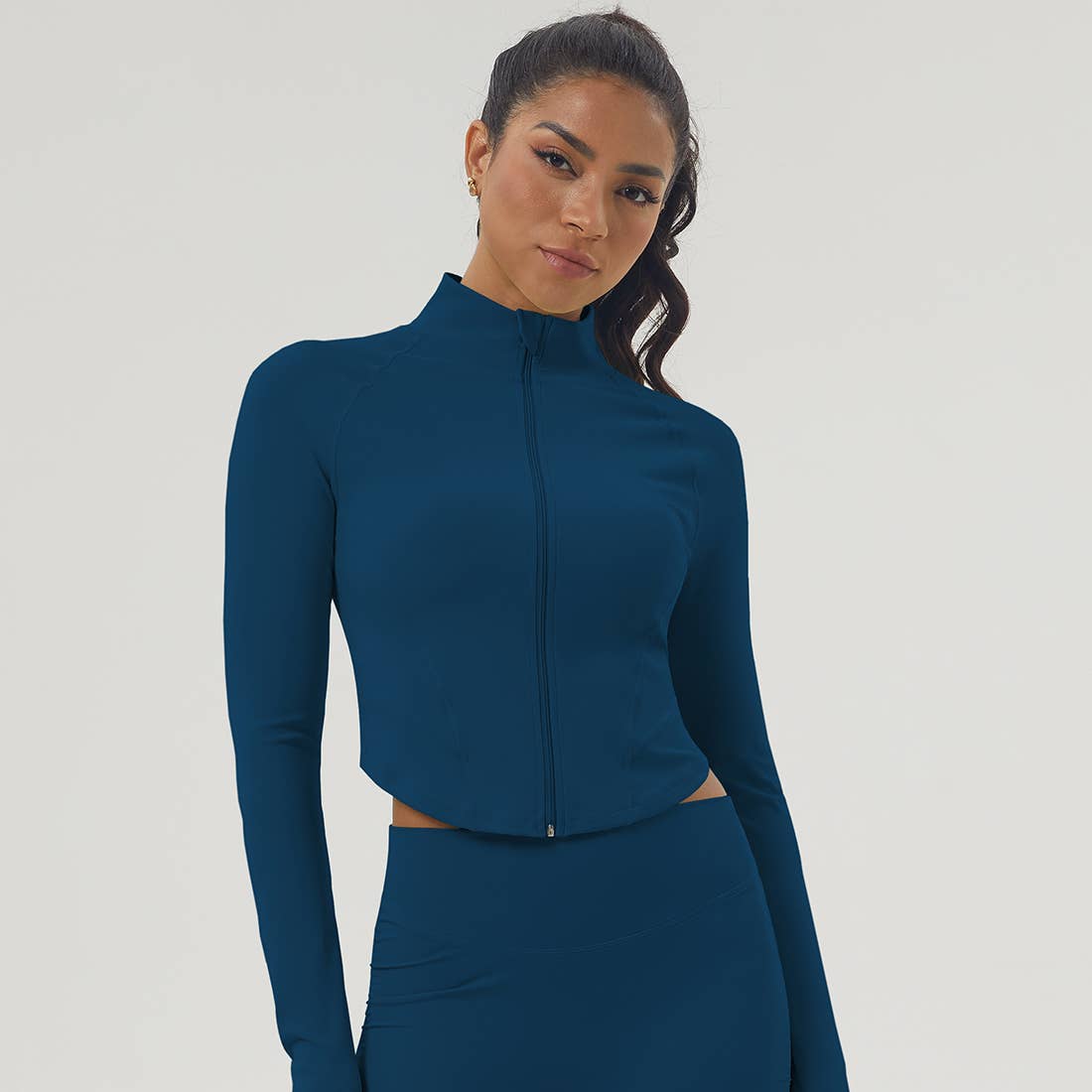 Sodalemon - Wholesale Athletic Jacket - Women's - Fitness Active Top Full Zipper Finger Hole Soft Sport Jacket3