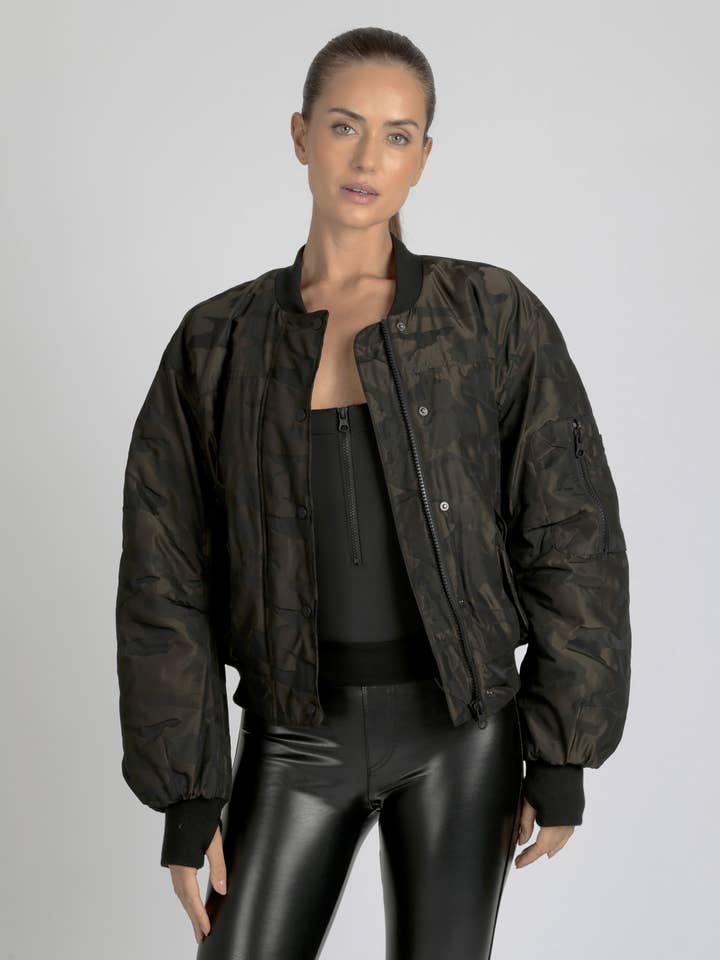 Logan Camo Bomber for wholesale by Blanc Noir