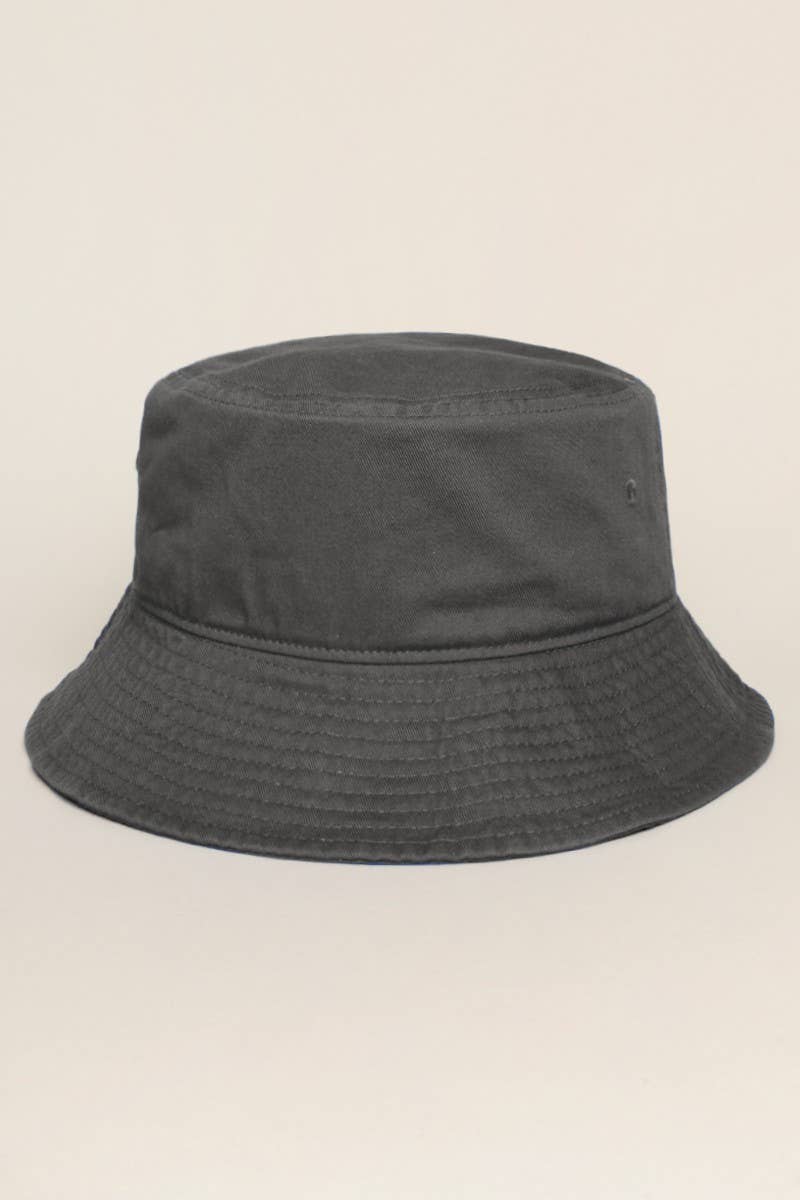 Fashion City - Wholesale Bucket Hat - Unisex - Solid Color Cotton Bucket Fisherman Hats3