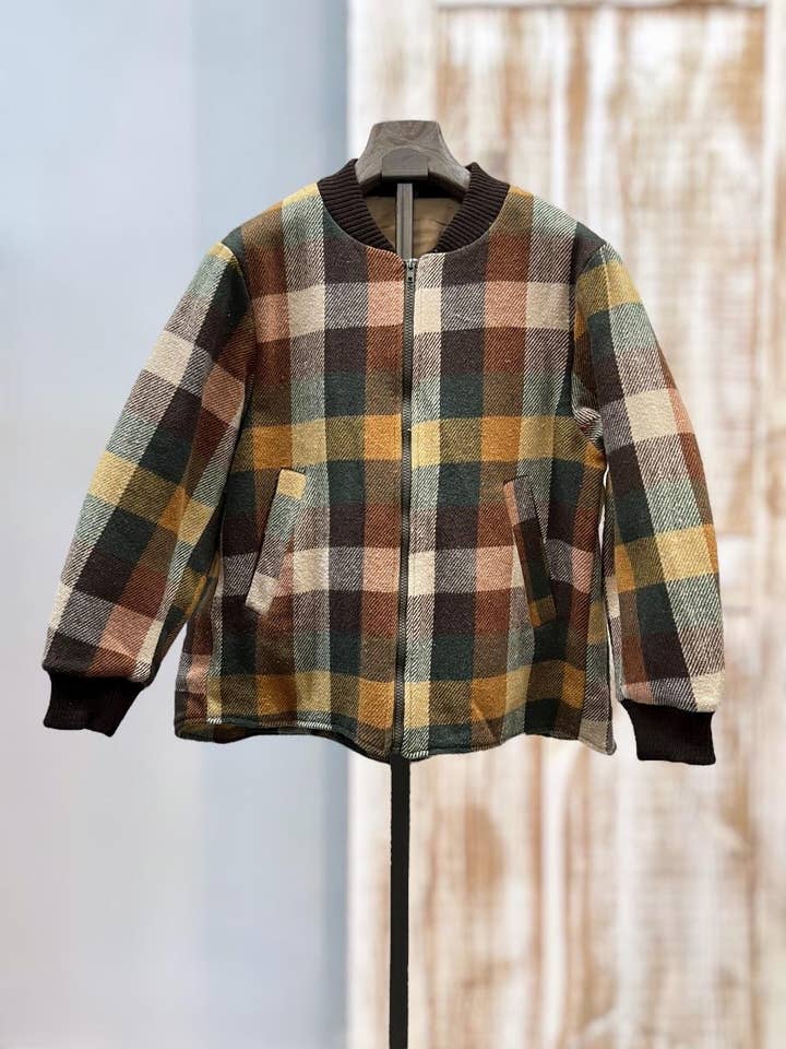 PLAID BOMBER JACKET for wholesale by SWEET MAGIC MODA Y COMPLEMENTOS