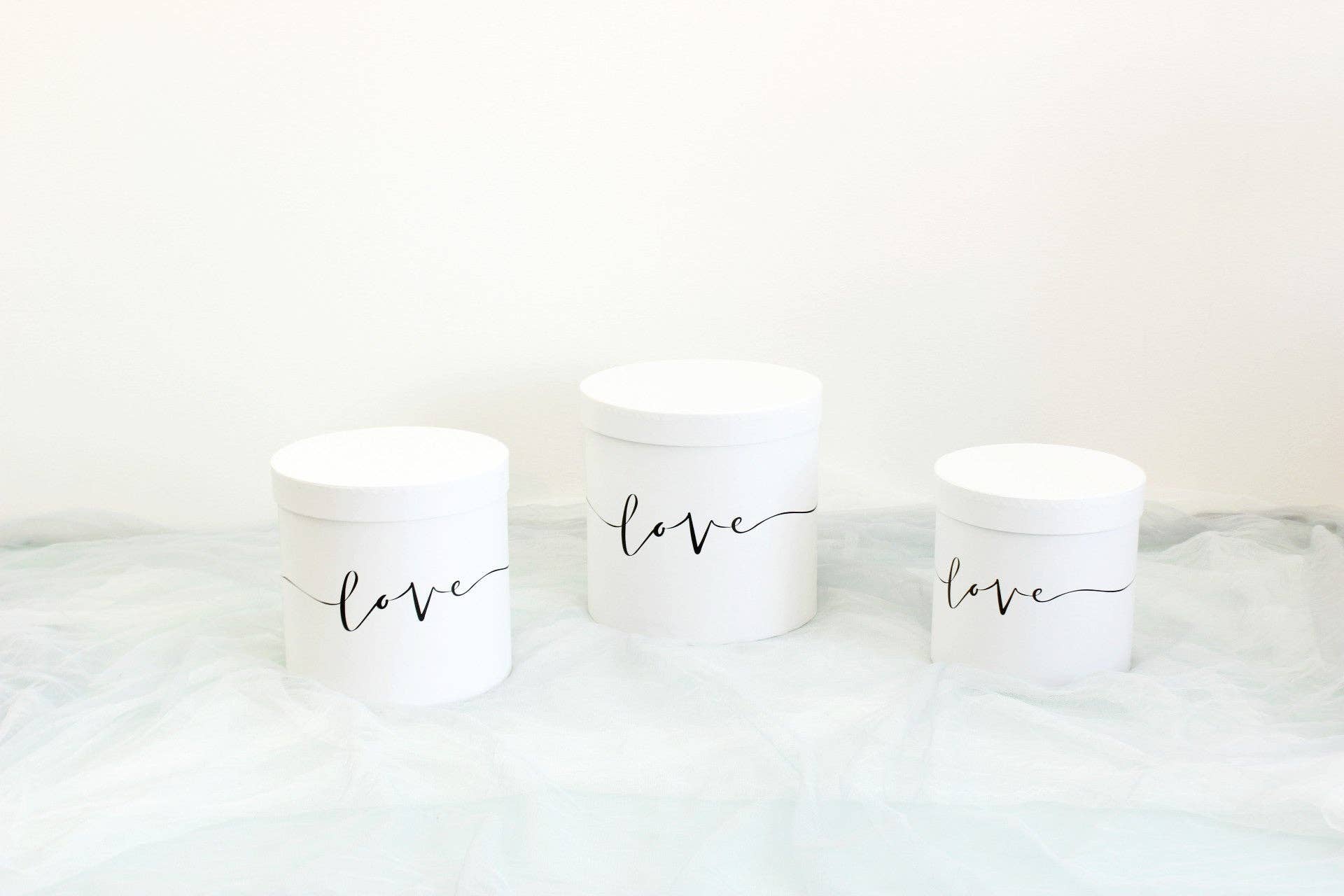 Elegant Design Supply - Wholesale Gift Box - Love Pattern Round Hat Flower Box12