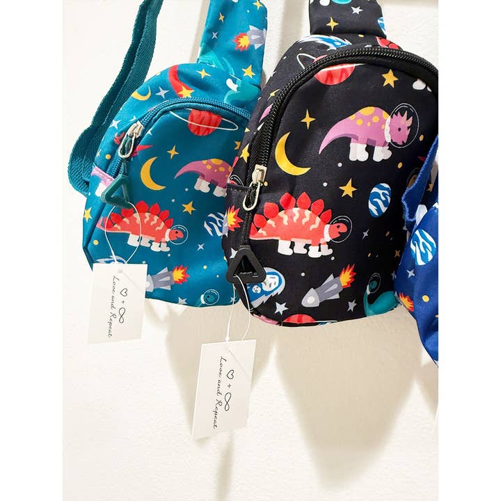 MIX COLOR Dino Design Kids Fanny Pack for wholesale on Faire3