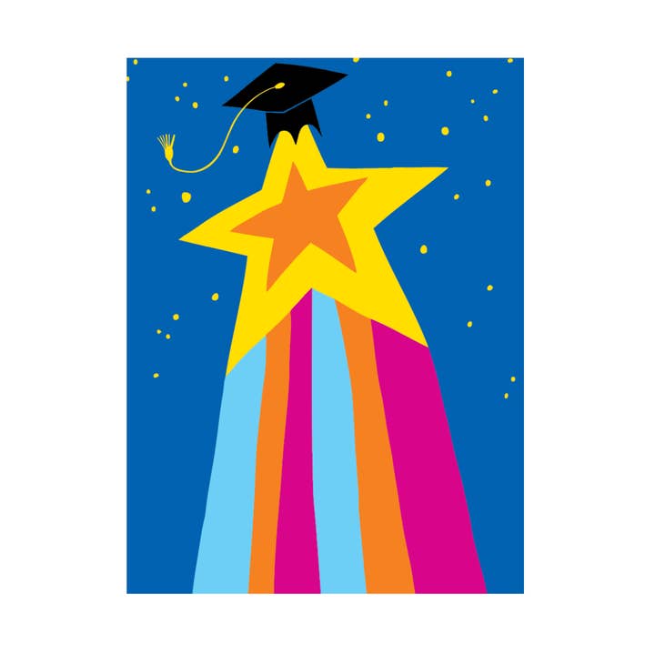 Étoile Arc-en-ciel - Carte de Félicitations de Remise de Diplôme pour la vente par GreatArrow Graphics