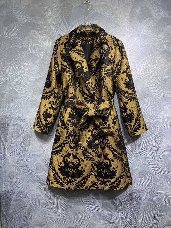 Kleur als afbeeldingen CT101Y Gebloemde Geborduurde Windjack met Riem voor Dames voor groothandel op Faire2