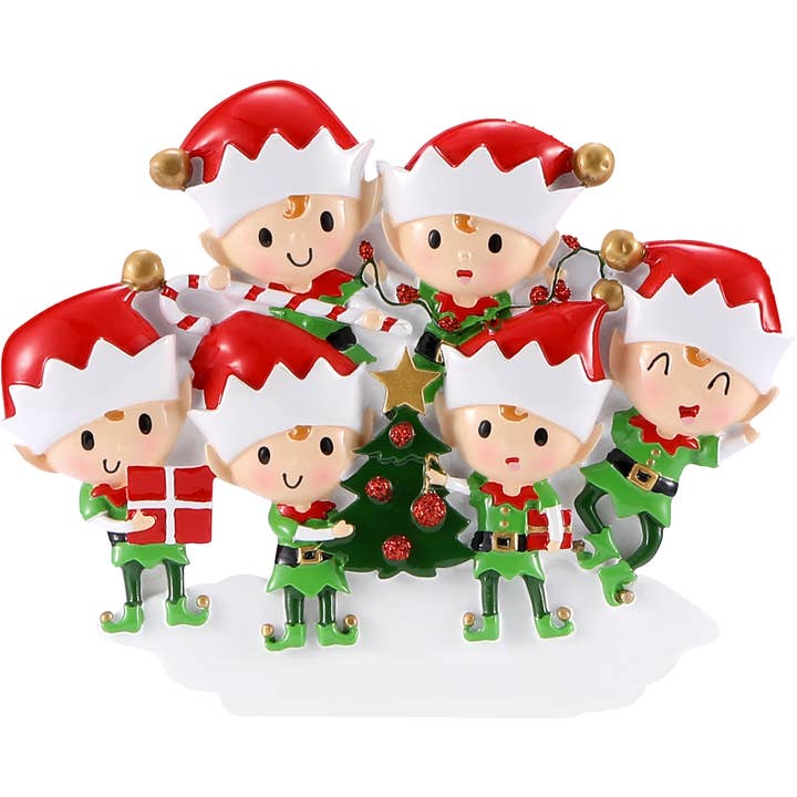 PolarX Ornaments - Vendita all'ingrosso Decorazione - Ornamento personalizzato della serie Elves Decorating a Tree Family3