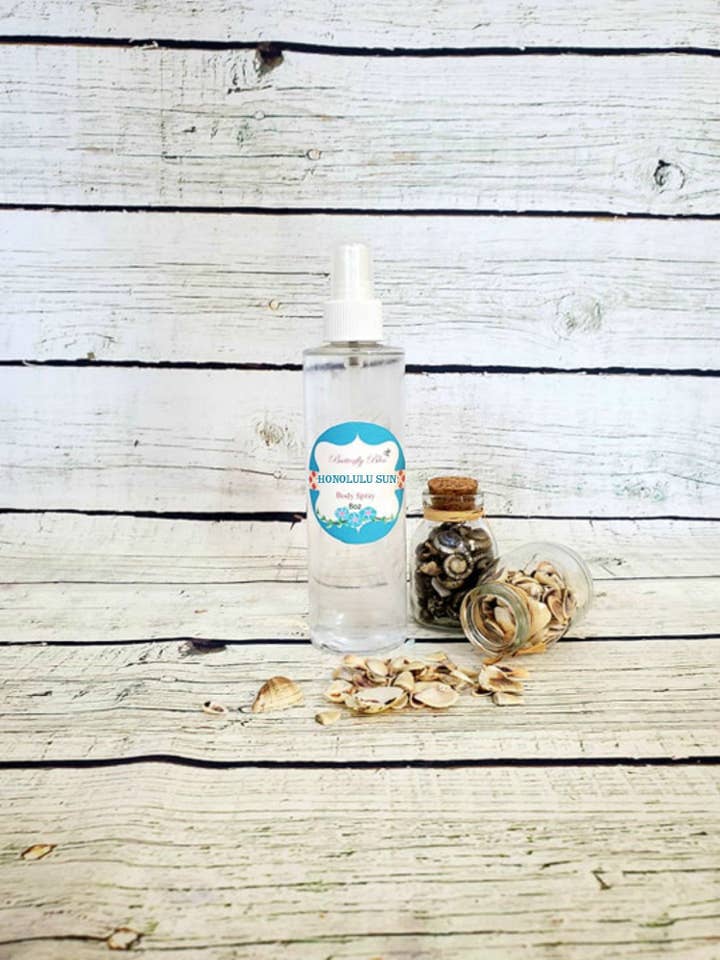 Honolulu Sun Hawaiin Scented Body Mist for wholesale by Butterfly Bliss