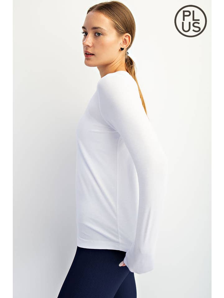 Rae Mode - Wholesale Lounge Top - Women's - PLUS SIZE VISCOSE MODAL LONG SLEEVE TOP12