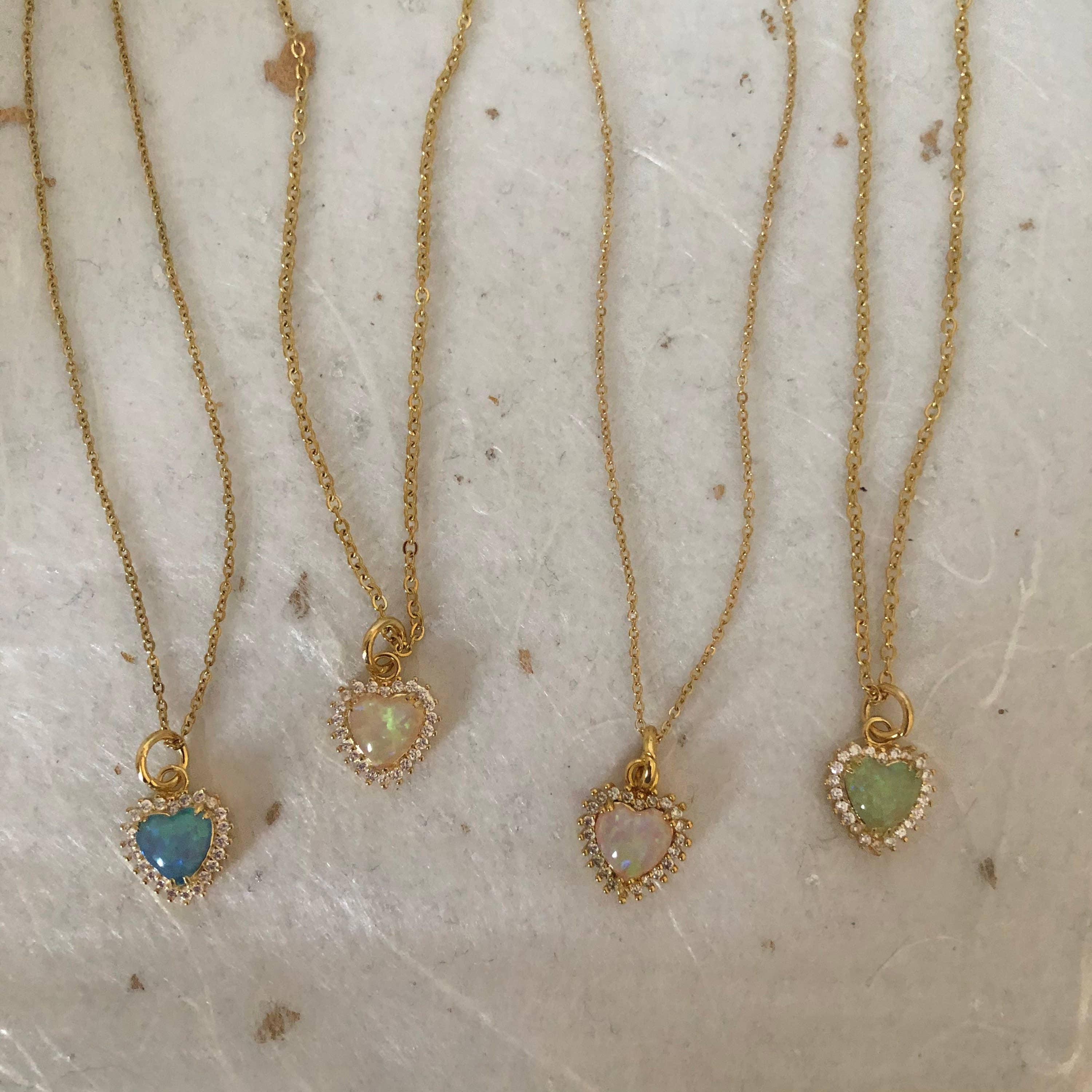 Roshni Desai & Things - Wholesale Halskettinghanger - Cubic Zirconia Hart Ketting 18" Hart Ketting CZ Fire Opa0